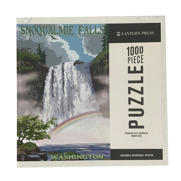 Lantern Press Snoqualmie Falls Washington 1000 Piece Puzzle new in box - Picture 1 of 10